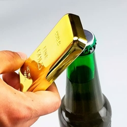 ALLOMN Flaschenöffner, Motiv: Barsch, Gold, Flaschenöffner, kreativ, tragbar, Dosenöffner, Magnet, Golden Bullion Bar, Küchenzubehör, einzigartiges Geschenk, kreatives Geschenk für Bier Soda Cap - 1