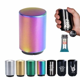 Automatischer Flaschenöffner, Edelstahl Push up Bieröffner Wein Bier Limonade Kronkorkenöffner, Küchenzubehör, Bier öffner Das ideale Geschenk für Männer und Bierliebhaber - 1