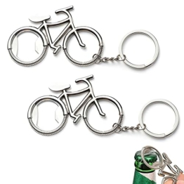 Catelves 2 Stücke Flaschenöffner Schlüsselanhänger Fahrrad, Flaschenöffner Fahrrad, Bieröffner Schlüsselanhänger, Mini Flaschenöffner Schlüssel, Tragbarer Bieröffner, Bottle Opener Anhänger Schlüssel - 1