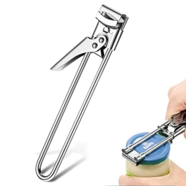 Dosen Deckelöffner Manueller, Deckelöffner Edelstahl Glas Öffner Multi-Funktions Deckelöffner Dosenöffner Küchenhelfer Für Schraubgläser - 1