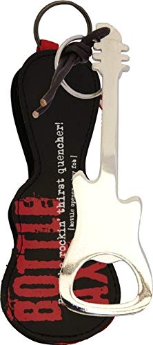 Flaschenöffner 'Bottle Axe' silber: Kronkorkenöffner in E-Gitarrenform - 1