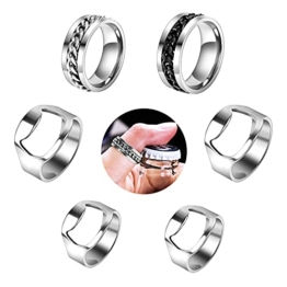 Flaschenöffner Ring 6Pcs Bier Ringöffner Ring Flaschen Öffner Mini Flaschenöffner Ring Edelstahl Ring Bier öffner für Restaurant, Bar, Party - 1