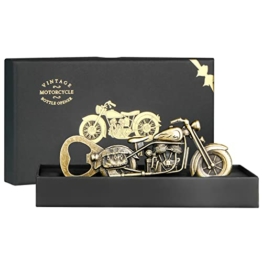 Geschenke für Männer,WZLEMOM Vintage Motorrad Flaschenöffner, Bier Flaschenöffner, Mit 10 Aufkleber für Motorradfans und 1 Grußkarte, Einzigartiges Biergeschenk geburtstagsgeschenk für Männer, Papa - 1