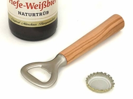 KokosnussEisen ® - Premium Flaschenöffner - Holzgriff Olivenholz - Made in Germany - 1