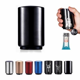 SUOXU Bieröffner Magnetischer Automatischer Flaschenöffner Edelstahl, Push up bier Öffner, Wein, Bier, Limonade, Kronkorkenöffner, Küchenzubehör Bieröffner Biergeschenke zum Vatertag für Männer - 1