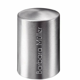 Uakeii Personalisierter Premium Flaschenöffner mit Gravur Aluminium - Push & Pull - Kapselheber mit Name Großer Bierflaschenöffner Edelstahl-Optik Geschenk für Mann und Frau (Silber) - 1
