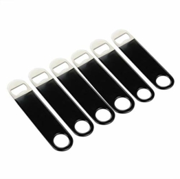 Vareone Barkeeper Kapselheber Kronkorkenöffner Flaschenöffner für Bierflaschen Bar Blade Flach, Schwarz, 6 Stück - 1