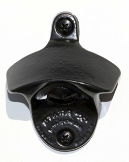Wand-Flaschenöffner orig. STARR-X, USA, in schwarz, aus Guss-Eisen/Stahl - 1